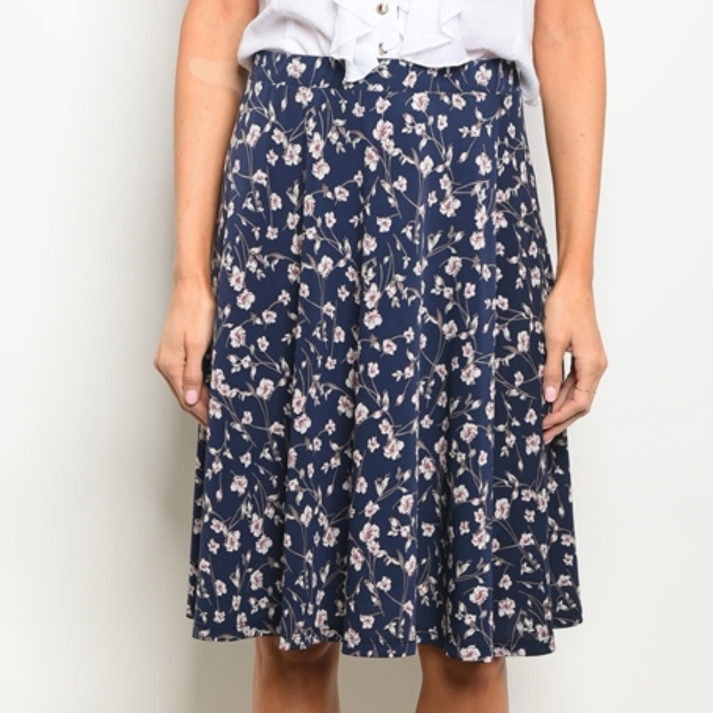 NEW Brenna Floral Skirt - Navy - Picture 2 of 3